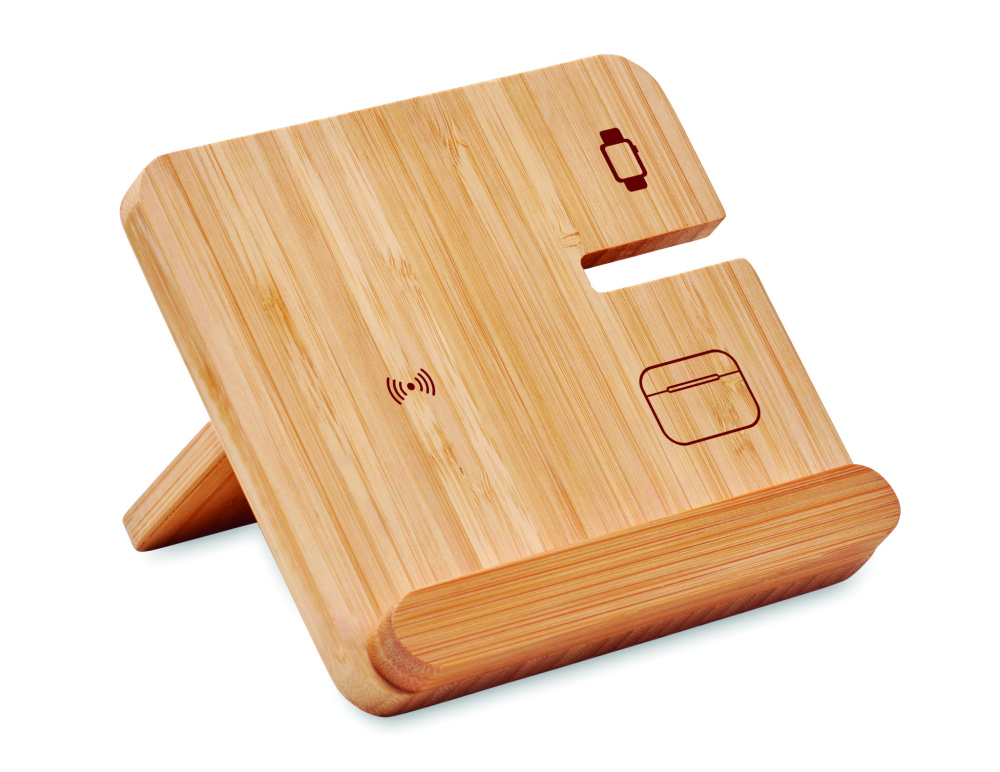 Logotrade promotional item picture of: 3 in 1 15W wireless charger