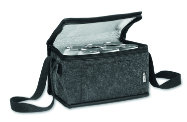 Logo trade corporate gifts image of: RPET felt cooler bag