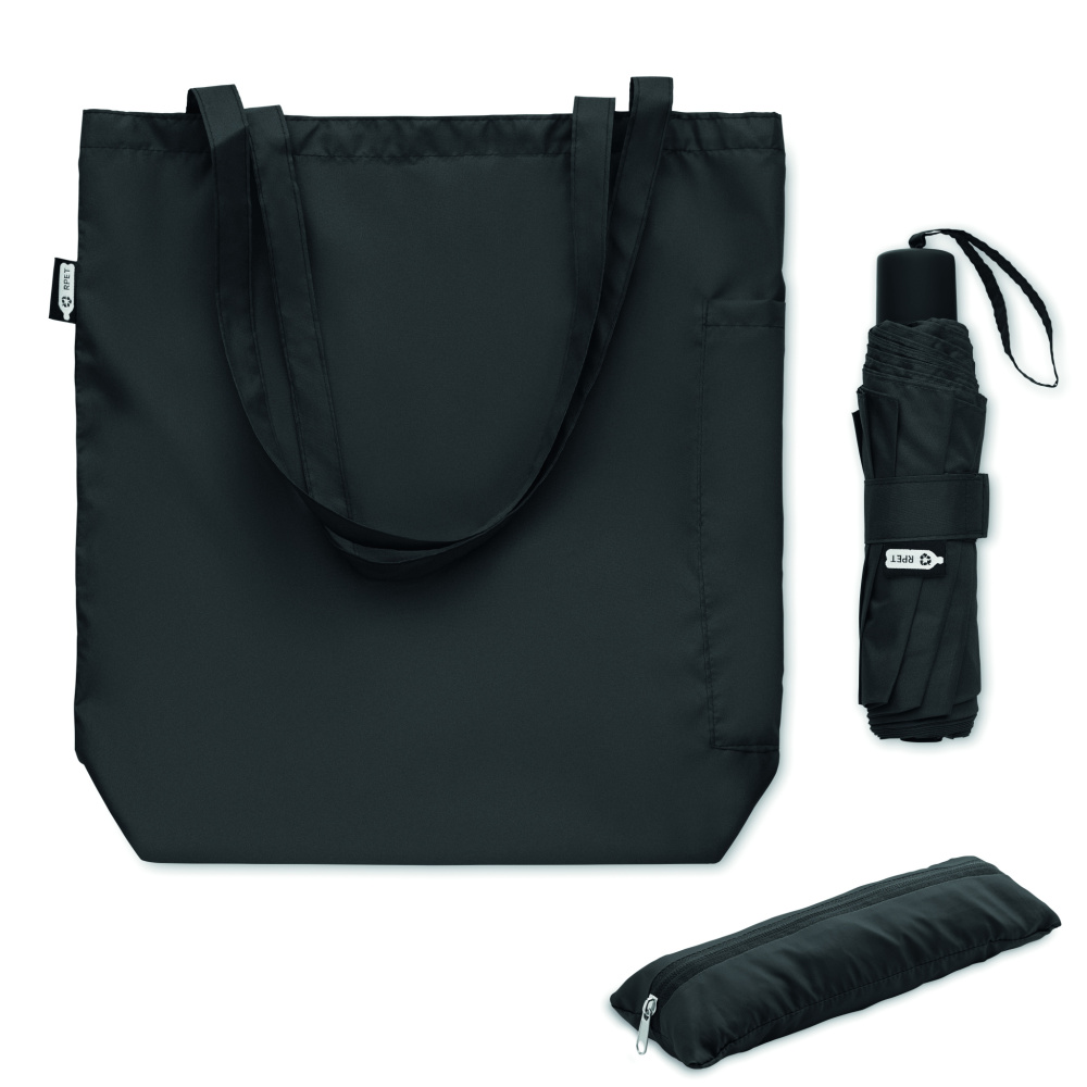 Logo trade corporate gifts image of: 21 inch RPET umbrella set