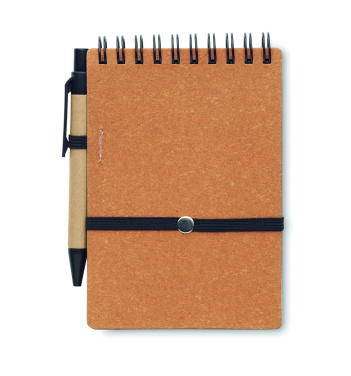 Logo trade promotional merchandise picture of: Recycled notebook with ball pen