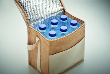 Logotrade business gifts photo of: Jute and canvas cooler bag 3L