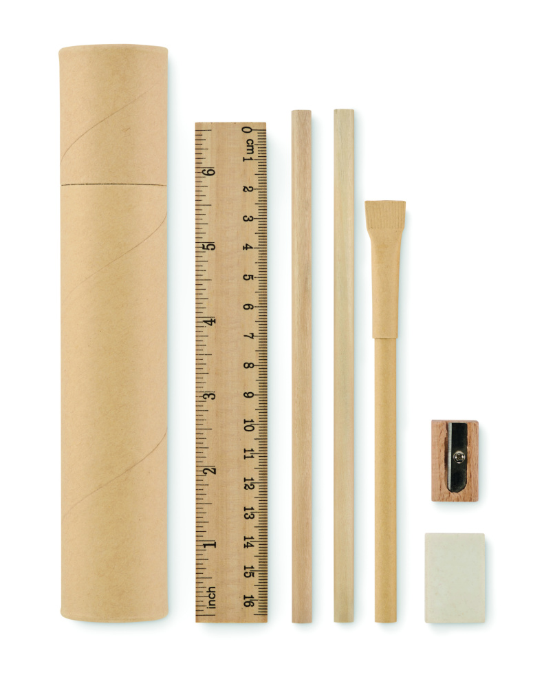 Logotrade promotional giveaway image of: Paper tube stationery set