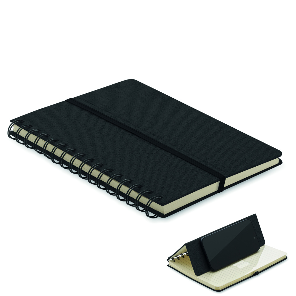 Logotrade corporate gift image of: A5 notebook with phone holder