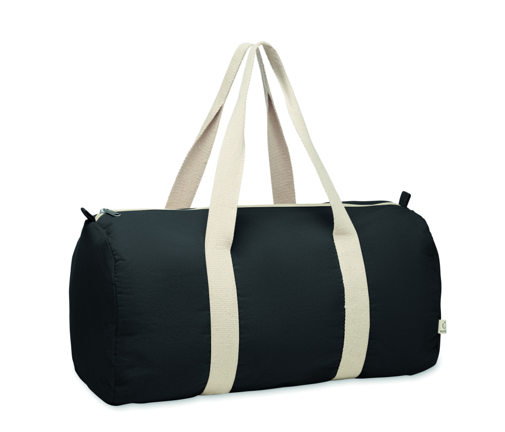Logo trade promotional product photo of: Recycled cotton sports bag