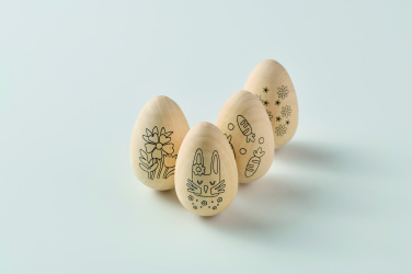 Logo trade promotional product photo of: Wooden eggs painting set