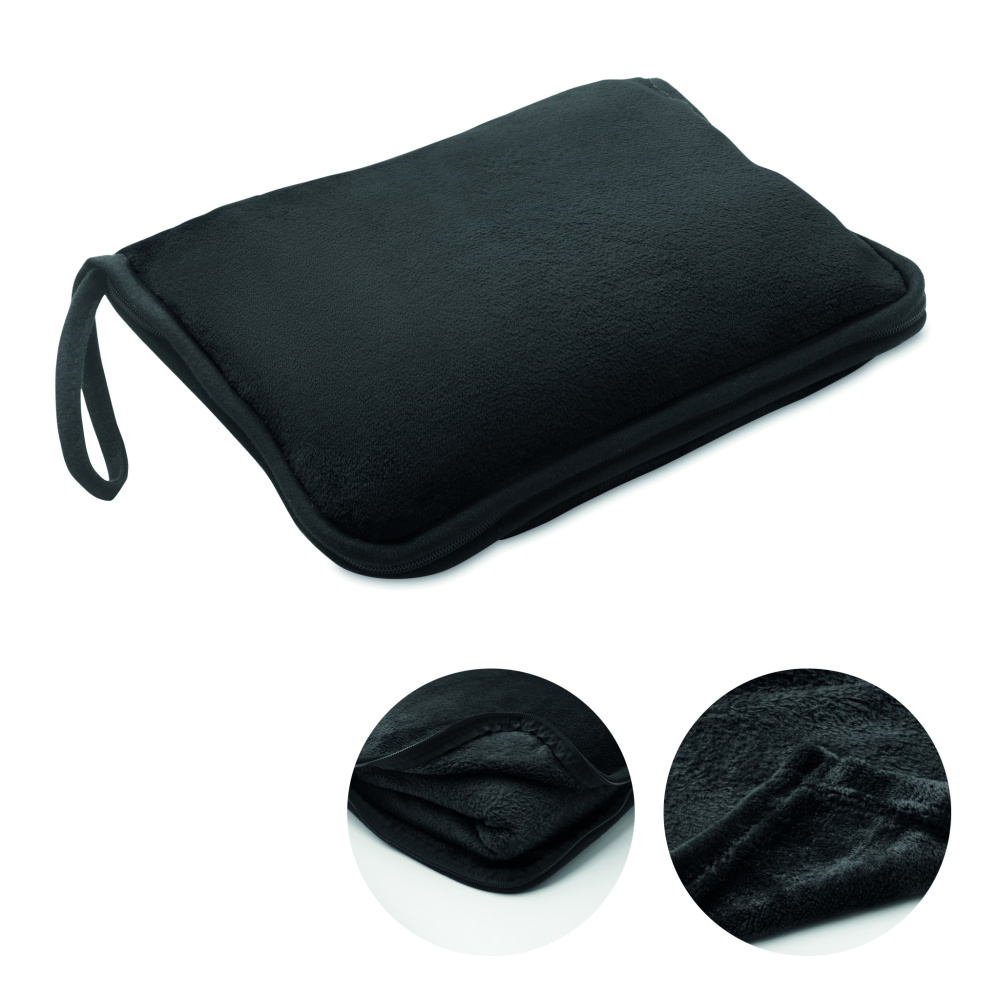 Logotrade promotional giveaways photo of: 2 in 1 travel blanket set