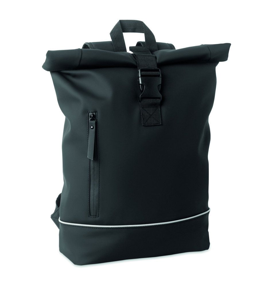 Logo trade business gifts image of: Laptop 15" roll top PU backpack
