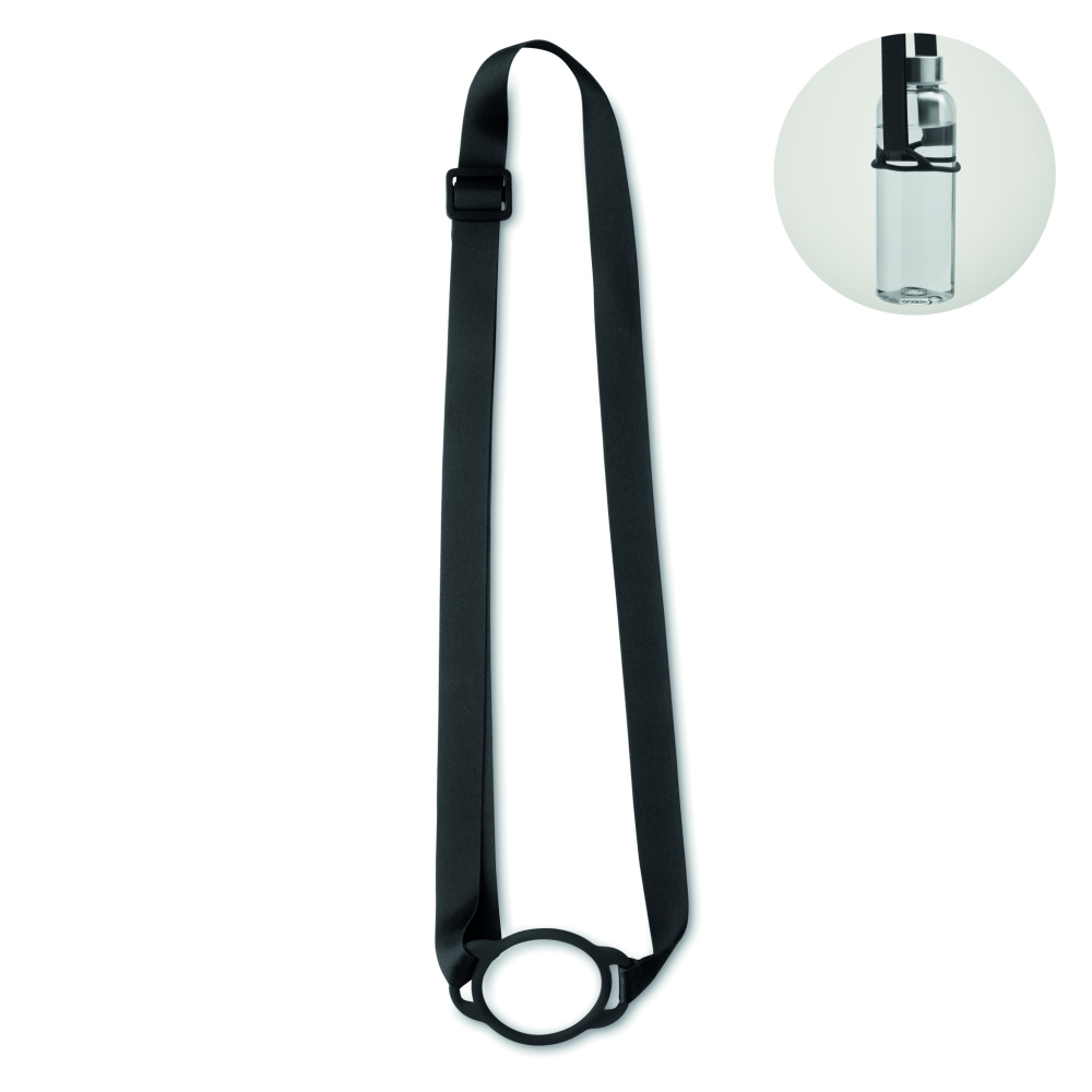Logo trade promotional merchandise picture of: Lanyard with cup holder 6cm