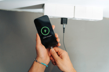 Logo trade promotional gifts image of: Urban Vitamin Monterey RCS recycled plastic 20W GAN charger