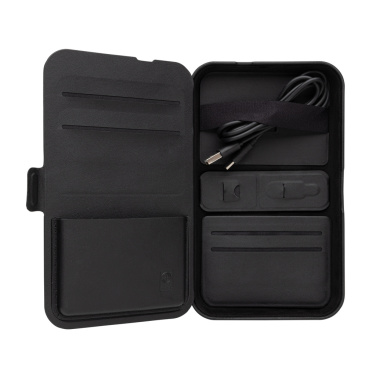 Logo trade promotional giveaway photo of: Swiss Peak RCS recycled travel case with 3 in 1 charger