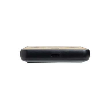 Logo trade promotional giveaways picture of: Zen RCS rplastic 5000 mah 5W magnetic bamboo powerbank