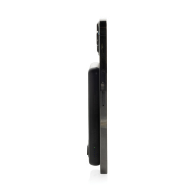 Logo trade corporate gifts picture of: Zen RCS rplastic 5000 mah 5W magnetic bamboo powerbank