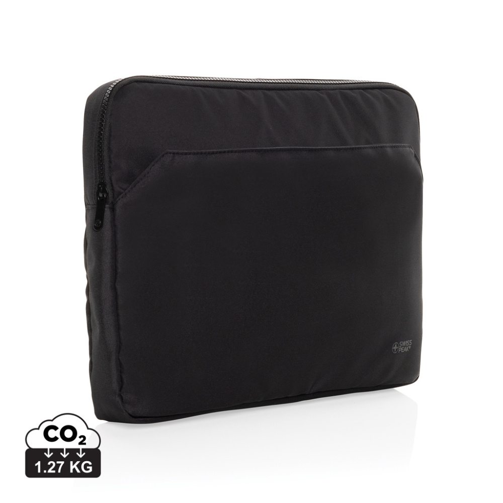 Logo trade promotional product photo of: Swiss Peak Aware™ RPET Essential 15.6 inch laptop sleeve