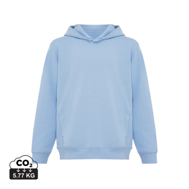Logo trade promotional product photo of: Iqoniq Yengo kids recycled cotton hoodie with sidepockets