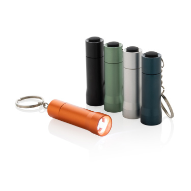Logo trade promotional item photo of: Flash RCS recycled aluminium keychain torch