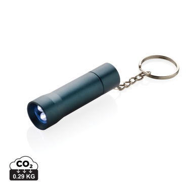 Logo trade promotional merchandise picture of: Flash RCS recycled aluminium keychain torch