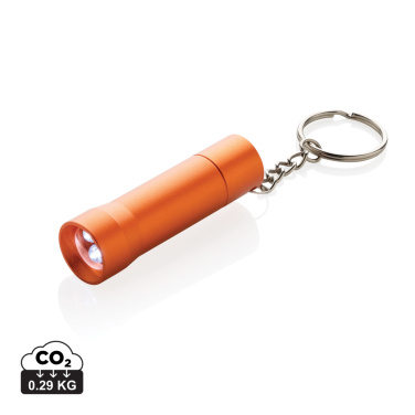 Logo trade corporate gift photo of: Flash RCS recycled aluminium keychain torch
