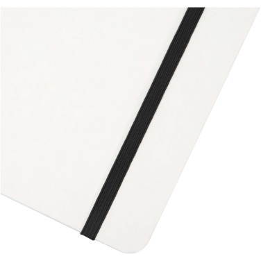Logo trade promotional gift photo of: Holm A5 stone paper hard cover notebook with lined pages