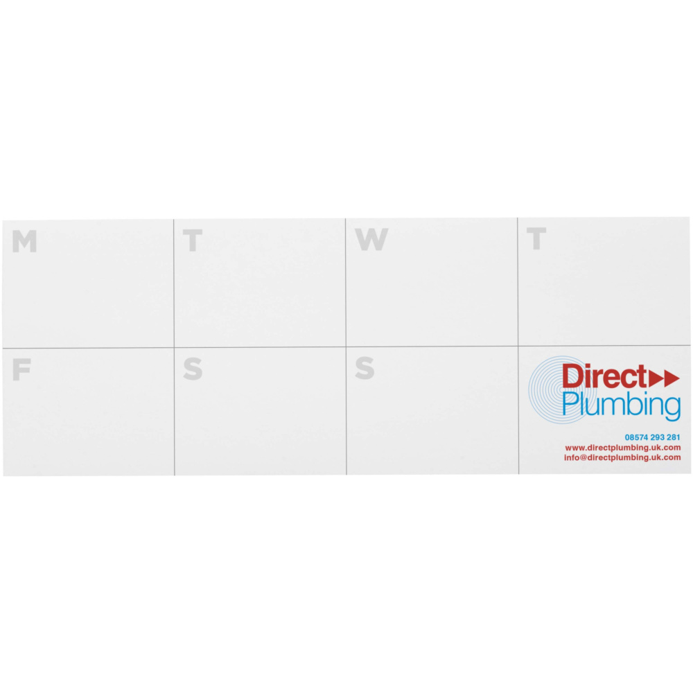 Logo trade promotional merchandise photo of: Sticky-Mate® recycled sticky notes with printed planner