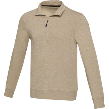 Logo trade promotional gifts picture of: Tin unisex Aware™ recycled quarter zip sweater