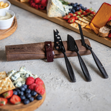 Logotrade promotional giveaway picture of: BOSKA Cheese Knife Set Monaco+ Black