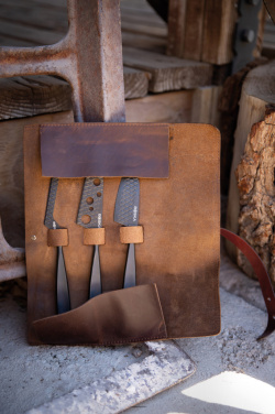 Logo trade promotional giveaway photo of: BOSKA Cheese Knife Set Monaco+ Black