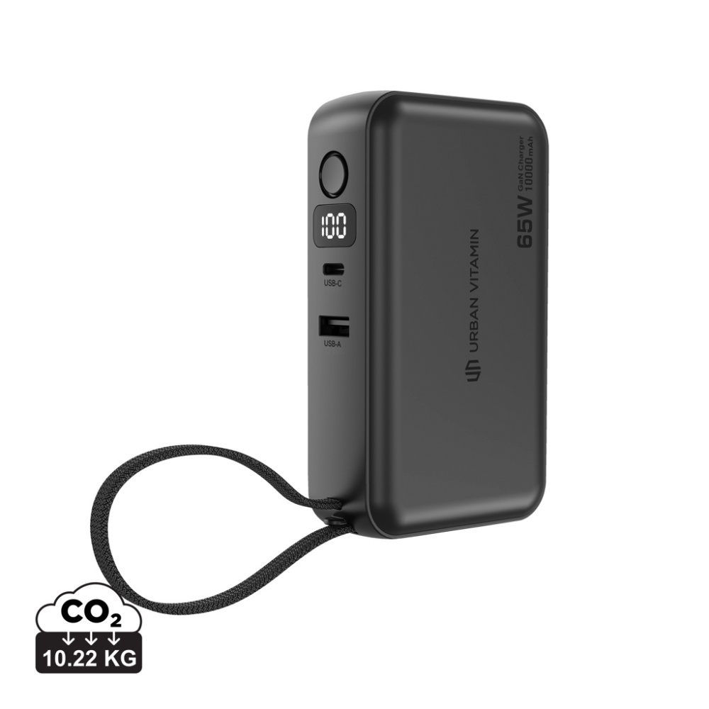 Logo trade promotional giveaways picture of: Urban Vitamin Eureka hybrid GANcharger 10000mah powerbank65W