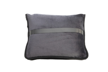 Logotrade promotional item picture of: Blanket and pillow 2 in 1 AMIATA Schwarzwolf