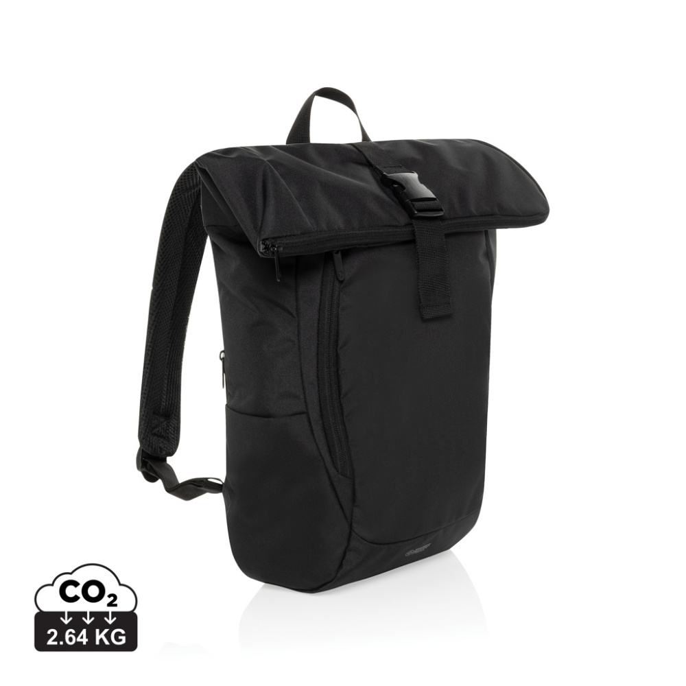 Logo trade corporate gift photo of: Swiss Peak Aware™ RPET Leonard 15.6 inch laptop backpack