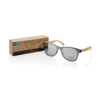 Logotrade promotional gift picture of: Prism RCS recycled plastic sunglasses with bamboo frame