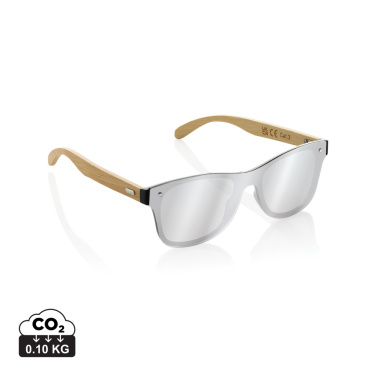 Logo trade promotional products picture of: Prism RCS recycled plastic sunglasses with bamboo frame