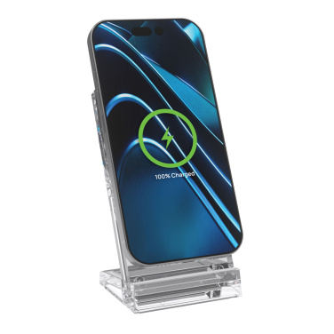 Logo trade promotional merchandise photo of: Magcharge 15W magnetic wireless charging stand