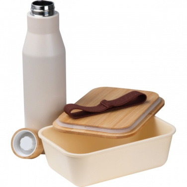 Logotrade advertising products photo of: Set Lunchbox with stainless steel bottle Toronto