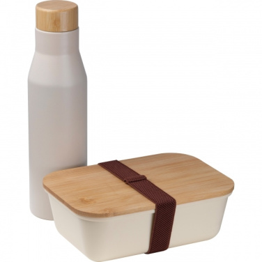 Logo trade business gifts image of: Set Lunchbox with stainless steel bottle Toronto