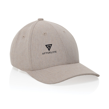 Logotrade promotional gift image of: Milo AWARE™ recycled heather 6 panel cap 200gr