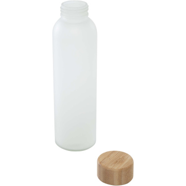 Logotrade promotional giveaway picture of: Lume 500 ml matte soda lime glass bottle with bamboo lid