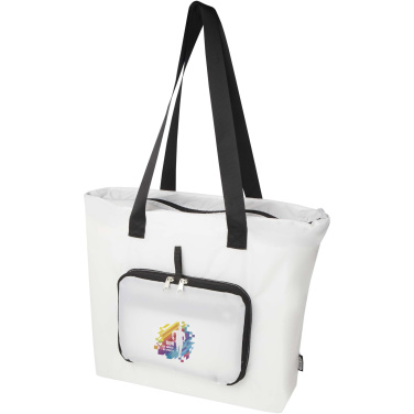 Logo trade advertising product photo of: EcoFold RPET foldable tote bag 16L