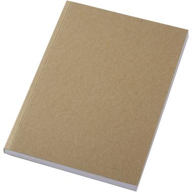 Logo trade promotional items image of: Novella Austen A5 recycled soft cover kraft notebook - 100 sheets