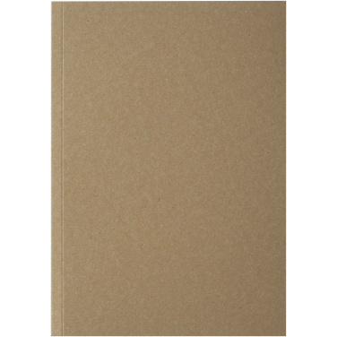 Logo trade promotional products picture of: Novella Austen A5 recycled soft cover kraft notebook - 50 sheets