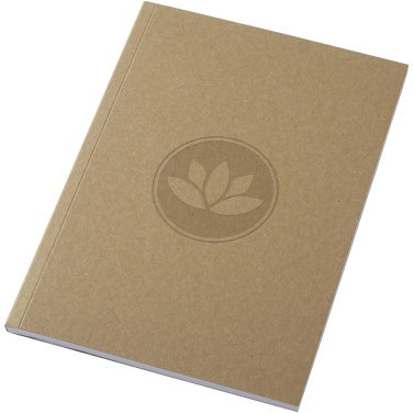 Logo trade business gifts image of: Novella Austen A5 recycled soft cover kraft notebook - 50 sheets