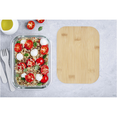 Logotrade promotional merchandise photo of: Roby glass lunch box with bamboo lid