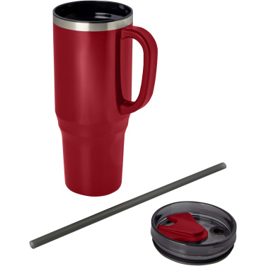 Logotrade advertising product image of: Melbourne 1200 ml RCS certified insulated tumbler with straw