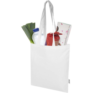 Logo trade promotional items picture of: Madras Blend 140 g/m² GRS recycled cotton tote bag 7L