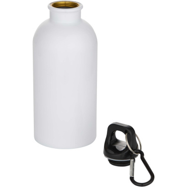 Logo trade promotional merchandise photo of: Oregon 400 ml sublimation RCS recycled single wall stainless steel water bottle with carabiner