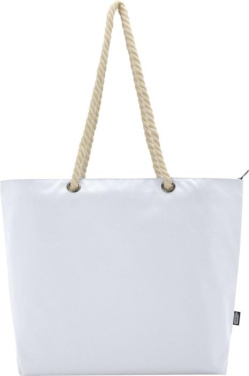Logo trade promotional products image of: Panama GRS recycled beach cooler tote bag with cord handles
