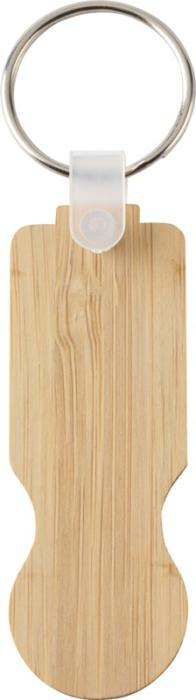 Logo trade promotional product photo of: Ronan bamboo trolley keychain