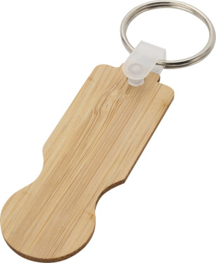 Logotrade advertising products photo of: Ronan bamboo trolley keychain