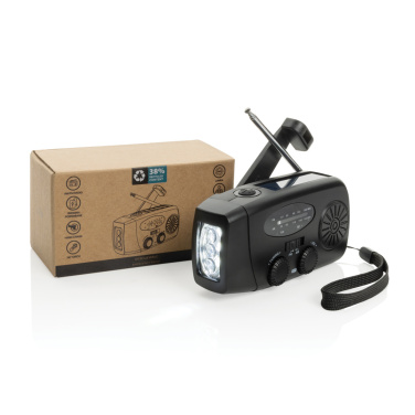 Logo trade promotional giveaways image of: RescueWave RCS recycled plastic emergency radio