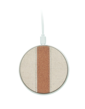 Logo trade promotional giveaways picture of: Cork wireless charger 15W