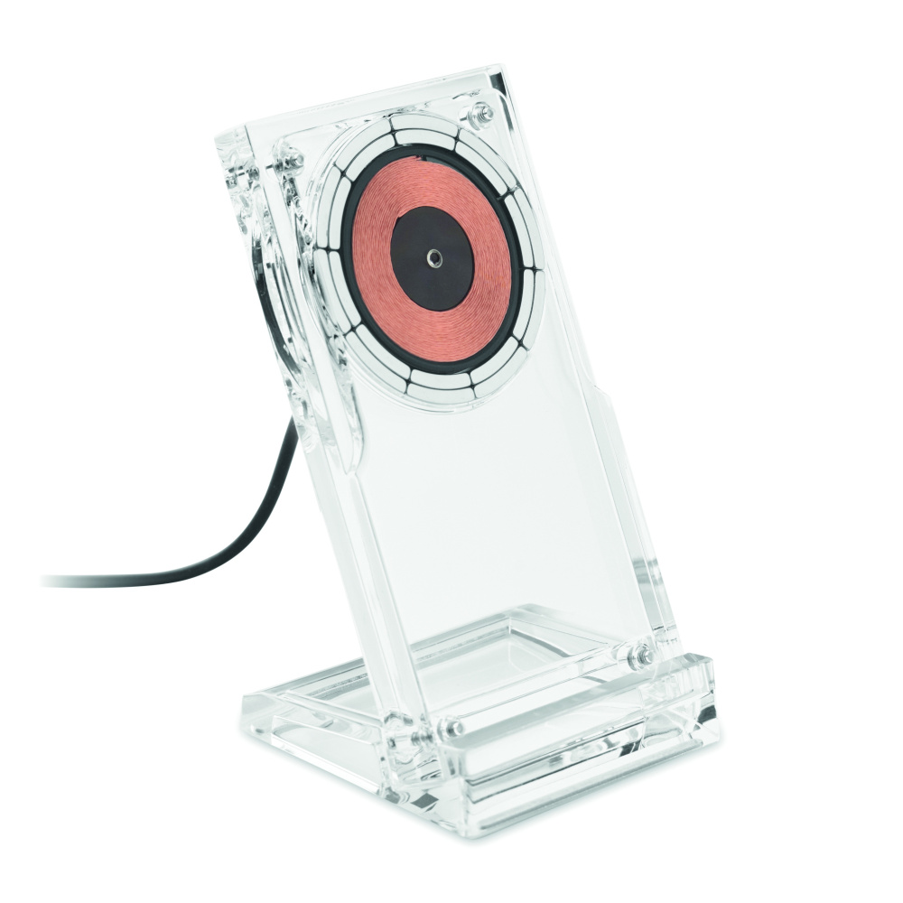 Logo trade corporate gift photo of: Acrylic wireless charger 15W